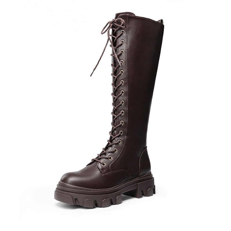 Lace up online high knee boots